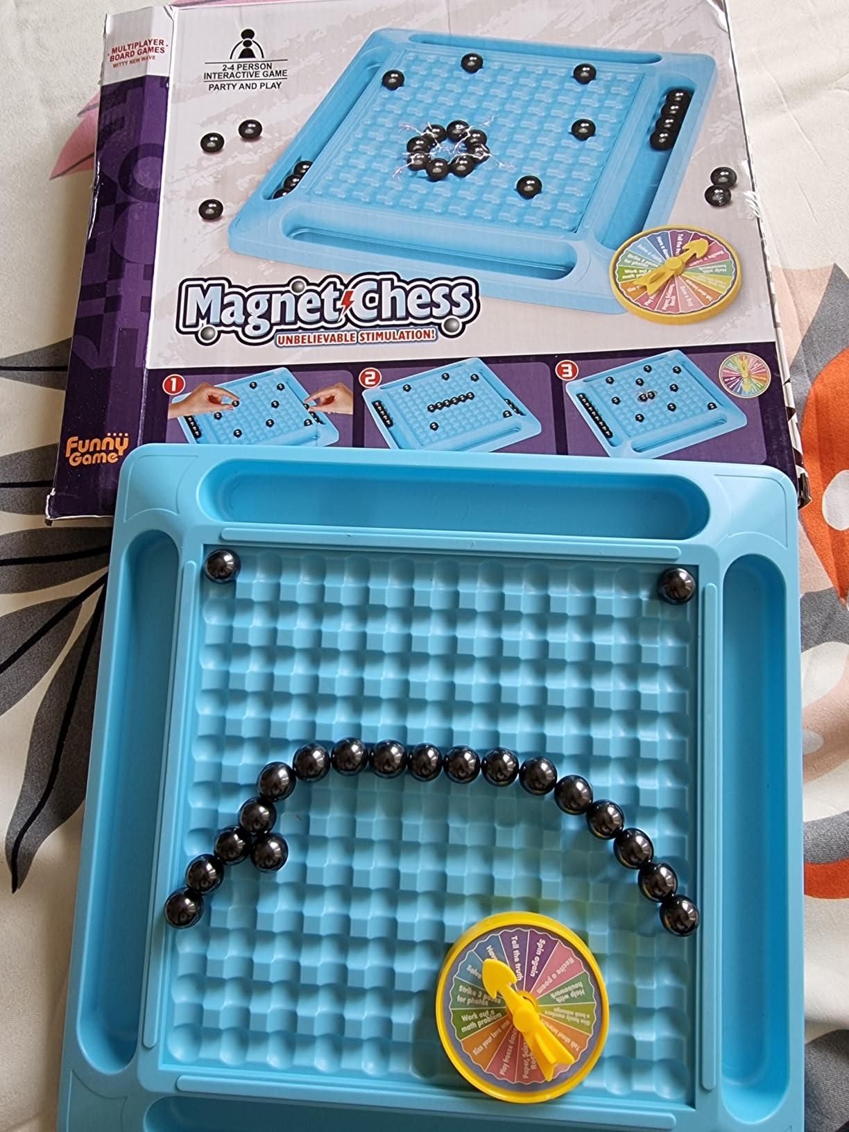 Magnetic Battle Chess Game with 20 Steel Balls ? Strategy Board Game for Family