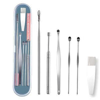 6 Pieces Ear Wax Removal Smooth Stainless Steel Kit